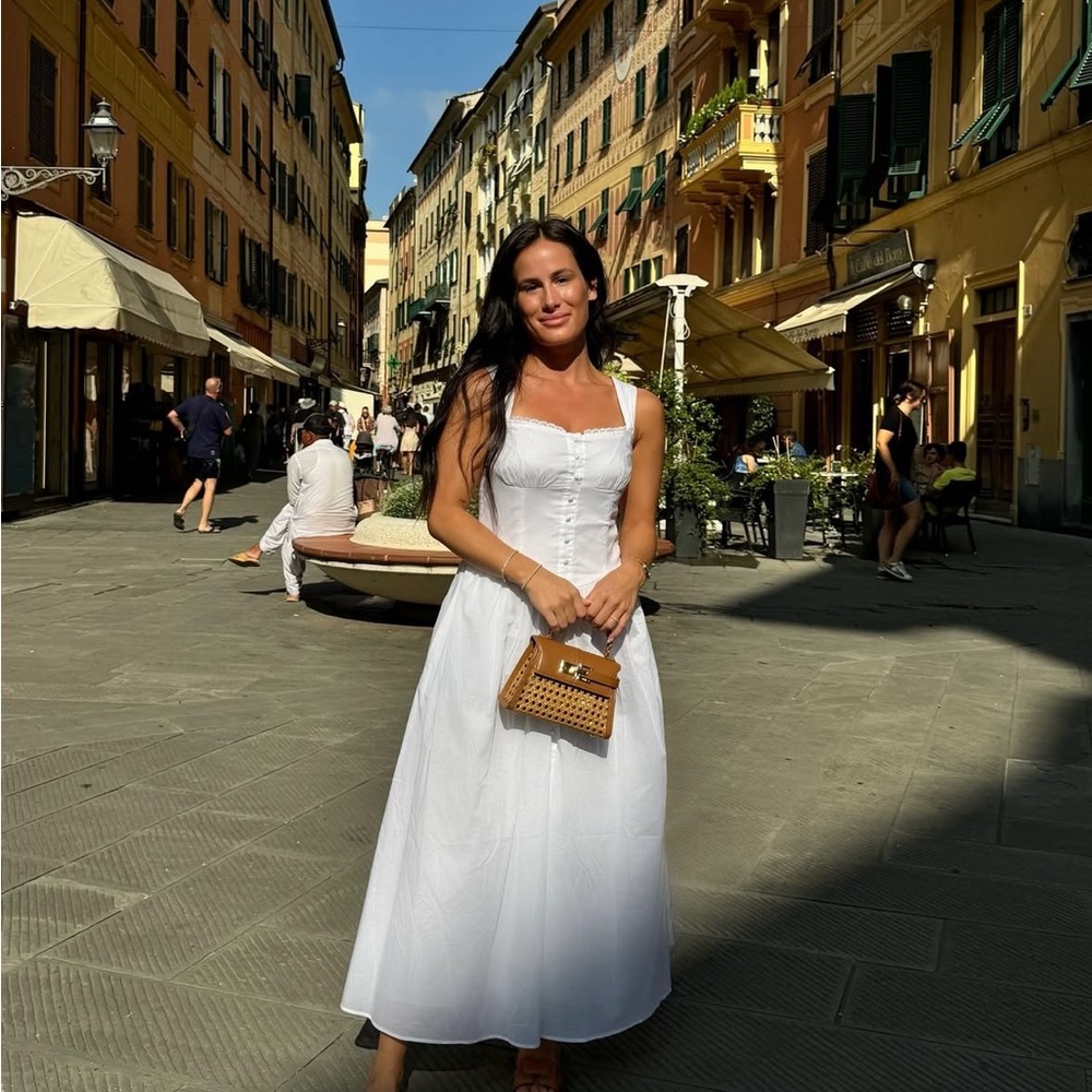 Bardot White milkmaid style Dress